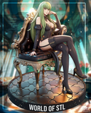 C.C. from the anime series Code Geass. ，Anime Character design, 3d STL resin print download files (R326)