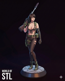 Quiet from metal Gear，Legendary Games Character design, 3d STL resin print download files（Y002 ）