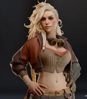 R219 - Games character design, Monster Huntor female character design, The Gemma , 3D STL file instant download