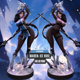 R332 - Games Character design, Maiden: Ice Rose from the game Nikke: Goddess of Victory, 3d STL resin print download files