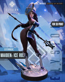 R332 - Games Character design, Maiden: Ice Rose from the game Nikke: Goddess of Victory, 3d STL resin print download files