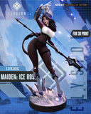 R332 - Games Character design, Maiden: Ice Rose from the game Nikke: Goddess of Victory, 3d STL resin print download files