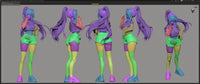 TU111 - Female Character design，Moran Off Duty Queen - Nikke，3d STL resin print download files