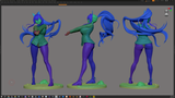 TU016 - Female Character design,Nikke Helm (Aquamarine)，3d STL resin print download files