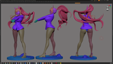 TU016 - Female Character design,Nikke Helm (Aquamarine)，3d STL resin print download files