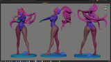 TU016 - Female Character design,Nikke Helm (Aquamarine)，3d STL resin print download files