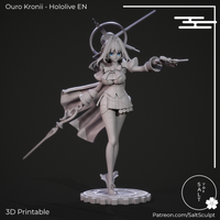 TU083 - Female Character design，Ouro Kronii - Hololive，3d STL resin print download files