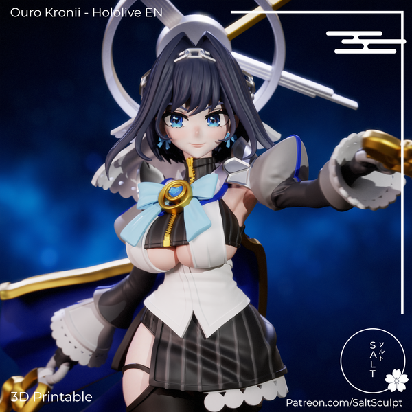 TU083 - Female Character design，Ouro Kronii - Hololive，3d STL resin print download files