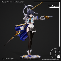 TU083 - Female Character design，Ouro Kronii - Hololive，3d STL resin print download files
