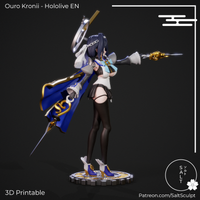 TU083 - Female Character design，Ouro Kronii - Hololive，3d STL resin print download files