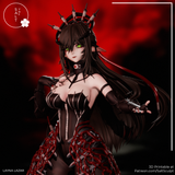 Layna Lazar - Dark Gothic Goddess from Social Media Character design,3d STL resin print download files (R325)