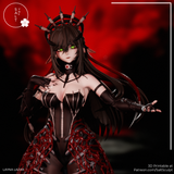 Layna Lazar - Dark Gothic Goddess from Social Media Character design,3d STL resin print download files (R325)