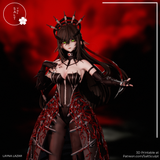 Layna Lazar - Dark Gothic Goddess from Social Media Character design,3d STL resin print download files (R325)