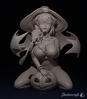 MN026 - Fantay female character design, Pumpkin Luna, 3d stl resin print download files