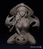 MN026 - Fantay female character design, Pumpkin Luna, 3d stl resin print download files