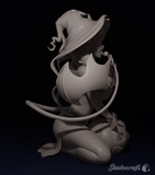 MN026 - Fantay female character design, Pumpkin Luna, 3d stl resin print download files