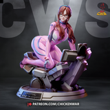 Makinami in her pink plugsuit from Rebuild of Evangelion, 3d stl file print download (Y047)