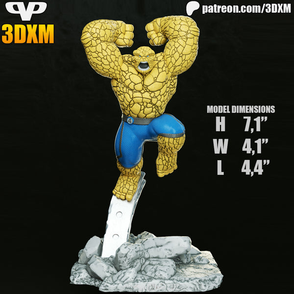 MAN118 - Legendary Character design, The Thing from the Fantastic Four，3d STL resin print download files