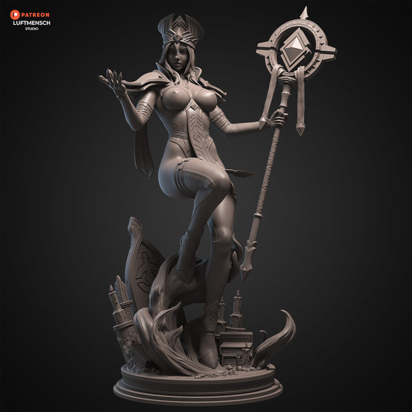TU069 - Games Female character design,Sally Whitemane Warcraft V2 3D Printer Files, 3d stl resin print download files