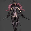 B194 - Legendary Games Character design, Cursed Black Rose from Fantasy Warrior - Line 4，3d STL resin print download files