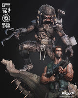 TU016 - Movie character design, Predator and Dutch Diorama (Non Supported), 3d resin stl file download