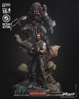 TU016 - Movie character design, Predator and Dutch Diorama (Non Supported), 3d resin stl file download