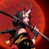 B505 - Samurai character design, The Female samurai yin yang, 3d stl model download link