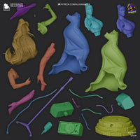 TU050 - Female character design, Pauline - Super Mario, 3D Printer Files, 3d STL resin print download files