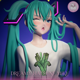 TU003 - Female Character design,Sleepy Hatsune Miku - Vocaloid，3d STL resin print download files