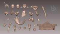 TU039 - Vtuber character design, 👾 吉吉-穆林（GIGI MURIN）--HOLOLIVE VTUBER, 3D Printer Files, 3d STL resin print download files