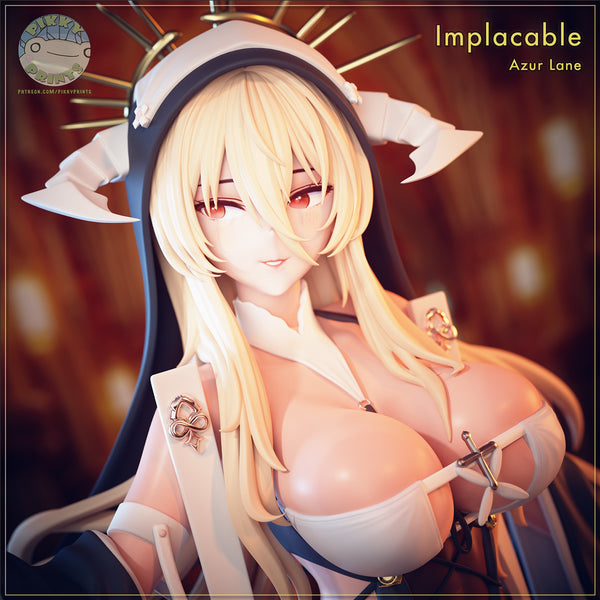 TU005 - Games character design, Azur Lane - Implacable , 3d stl print resin download file