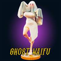 MN096 - Sexy Waifu female character design, The ghost costume, 3d stl instant download files