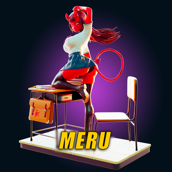 MEI112 - NSFW character design, Meru Succubus Monster Girl , 3d Print stl files