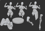 MN096 - Sexy Waifu female character design, The ghost costume, 3d stl instant download files