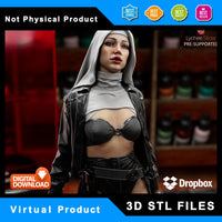 R114 - Drama character design, the sexy warrior nuns, 3d stl file instant download