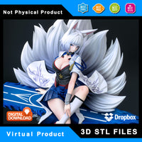 R149 - Games character design, azur lane, kaga, 3d stl files instand download