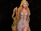 TU124 - Female Character design,Rapunzel from Disney，3d STL resin print download files