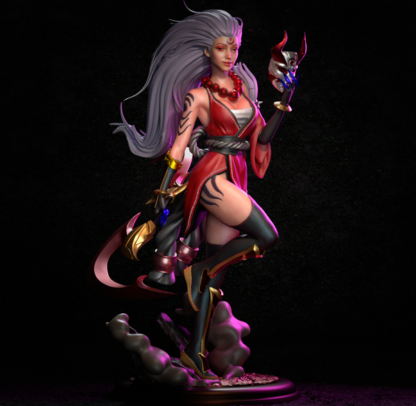 TU044 - Games character design, Blood Moon Diana - Leage of legend , 3D Printer Files, 3d STL resin print download files