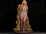 TU124 - Female Character design,Rapunzel from Disney，3d STL resin print download files