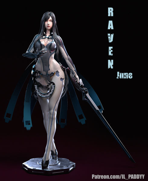 TU121 - Female Character design, Raven from Stella Blade，3d STL resin print download files