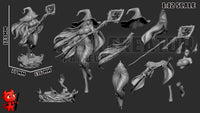 TU095 - Female Character design，Elden Ring - Recluse，3d STL resin print download files