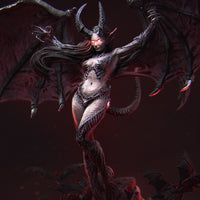 MN064 - Female character design, Rylana the Succubus, 3d stl print files