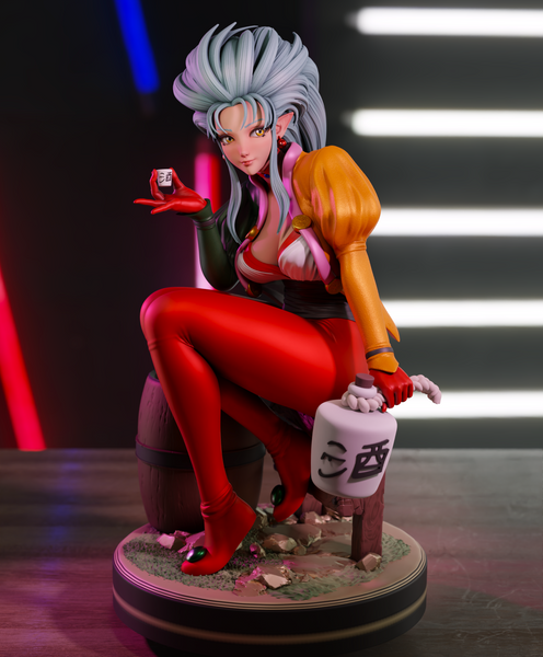 TU227 - Legendary Character design, NSFW Ryoko Hakubi from Tenchi Muyo!.，3d STL resin print download files