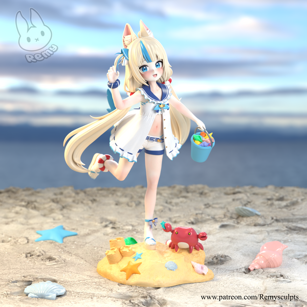 TU055 - Vtuber Character design, Sameko Saba - Vtuber , 3d STL resin print download files