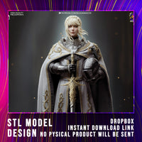 M572 - Games character design model file, Needle Knight Leda from Elden Ring, dropbox 3d stl instant download