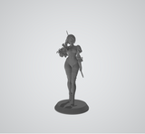 R011 - 3D STL model design download print  files, Games character design, 2B Nier automata