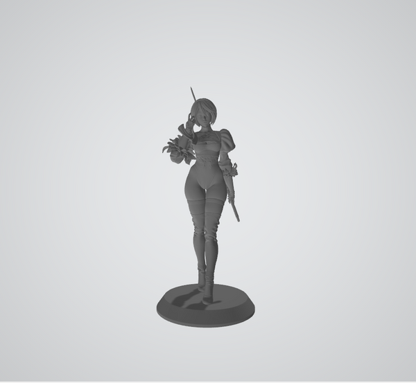 R011 - 3D STL model design download print  files, Games character design, 2B Nier automata