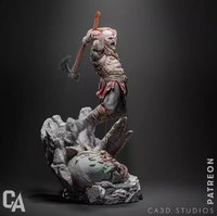 R033 - 3D STL model design download print  files, Games character design, The God of Wars Kratos