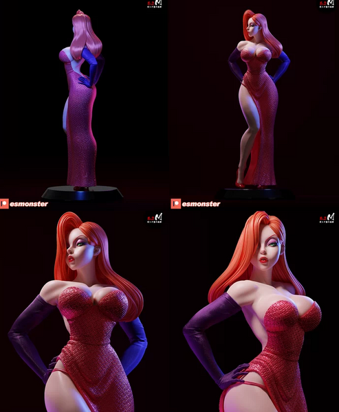 R800 - Cartoon character design, The Sexi Hot Jessica Rabbit Stl, 3d stl file download link