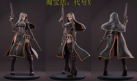 H225 - Legendary character design, The Waifu Battle Nun Statue, STL 3D model design printable download files